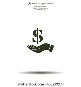 Save money icon, vector illustration. Flat design style