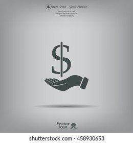 Save money icon, vector illustration. Flat design style