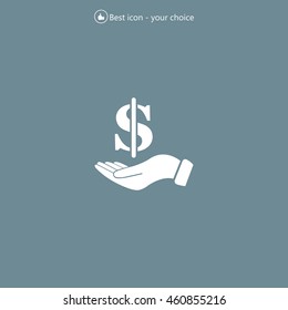 Save money icon, vector illustration. Flat design style