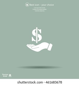 Save money icon, vector illustration. Flat design style