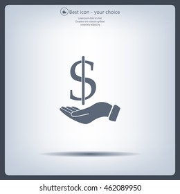 Save money icon, vector illustration. Flat design style