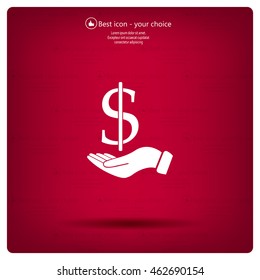 Save money icon, vector illustration. Flat design style