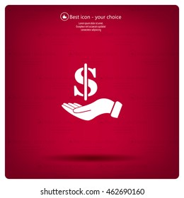 Save money icon, vector illustration. Flat design style