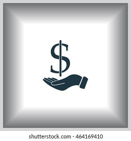 Save money icon, vector illustration. Flat design style