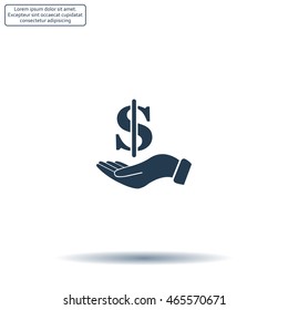 Save money icon, vector illustration. Flat design style
