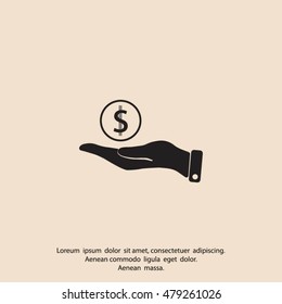 Save money icon, vector illustration.