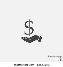 Save money icon, vector illustration. Flat design style