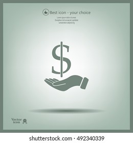 Save money icon, vector illustration. Flat design style