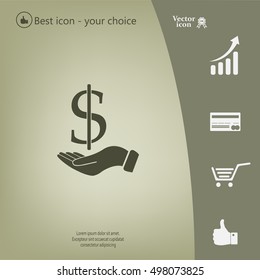 Save money icon, vector illustration. Flat design style