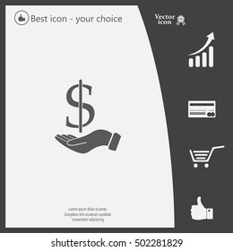 Save money icon, vector illustration. Flat design style