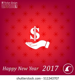 Save money icon, vector illustration. Flat design style