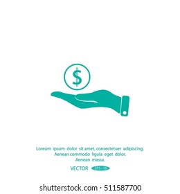 Save money icon, vector illustration.