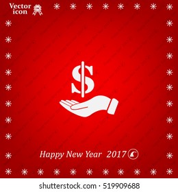 Save money icon, vector illustration. Flat design style