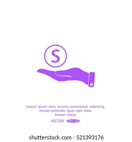 Save money icon, vector illustration.