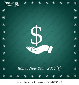 Save money icon, vector illustration. Flat design style