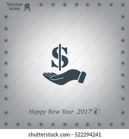 Save money icon, vector illustration. Flat design style