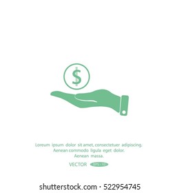 Save money icon, vector illustration.