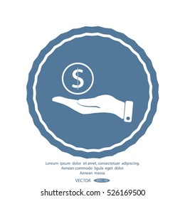 Save money icon, vector illustration.