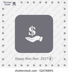 Save money icon, vector illustration. Flat design style