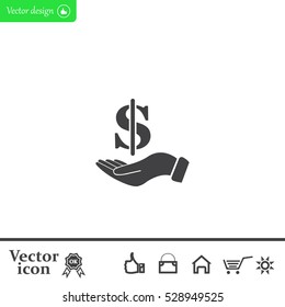 Save money icon, vector illustration. Flat design style