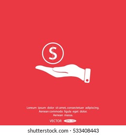 Save money icon, vector illustration.