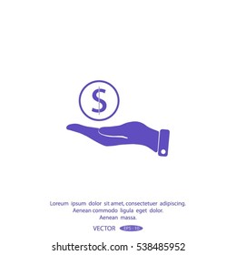 Save money icon, vector illustration.