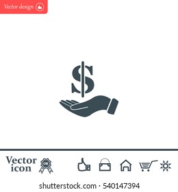 Save money icon, vector illustration. Flat design style