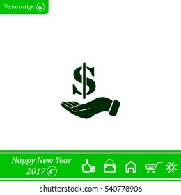 Save money icon, vector illustration. Flat design style
