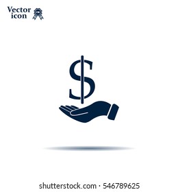 Save money icon, vector illustration. Flat design style