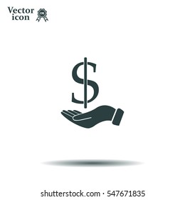 Save money icon, vector illustration. Flat design style