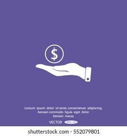 Save money icon, vector illustration.