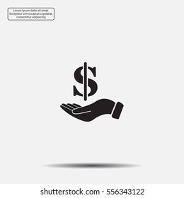 Save money icon, vector illustration. Flat design style
