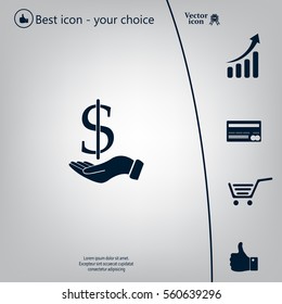 Save money icon, vector illustration. Flat design style
