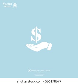 Save money icon, vector illustration. Flat design style
