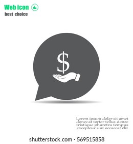 Save money icon, vector illustration. Flat design style