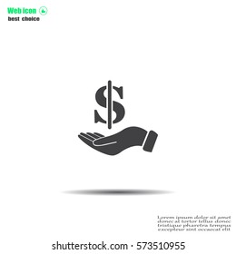 Save money icon, vector illustration. Flat design style