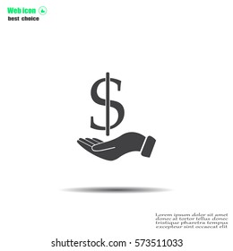 Save money icon, vector illustration. Flat design style