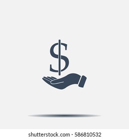 Save money icon, vector illustration. Flat design style