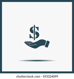 Save money icon, vector illustration. Flat design style