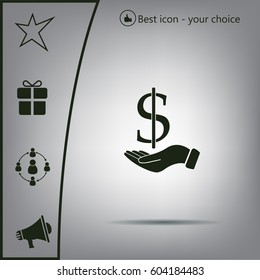 Save money icon, vector illustration. Flat design style