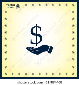 Save money icon, vector illustration. Flat design style