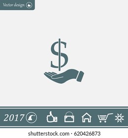 Save money icon, vector illustration. Flat design style
