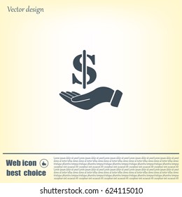 Save money icon, vector illustration. Flat design style