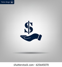 Save money icon, vector illustration. Flat design style