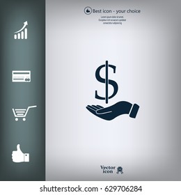 Save money icon, vector illustration. Flat design style