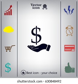 Save money icon, vector illustration. Flat design style