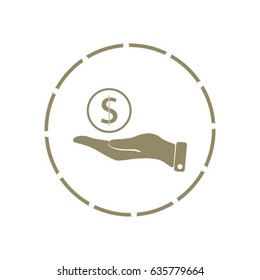 Save money icon, vector illustration.