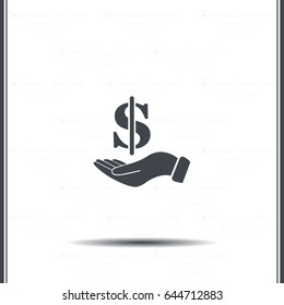 Save money icon, vector illustration. Flat design style