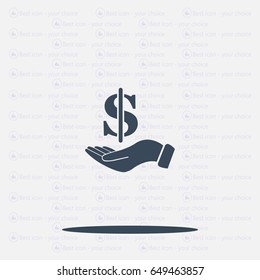Save money icon, vector illustration. Flat design style