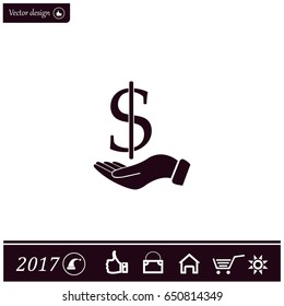 Save money icon, vector illustration. Flat design style